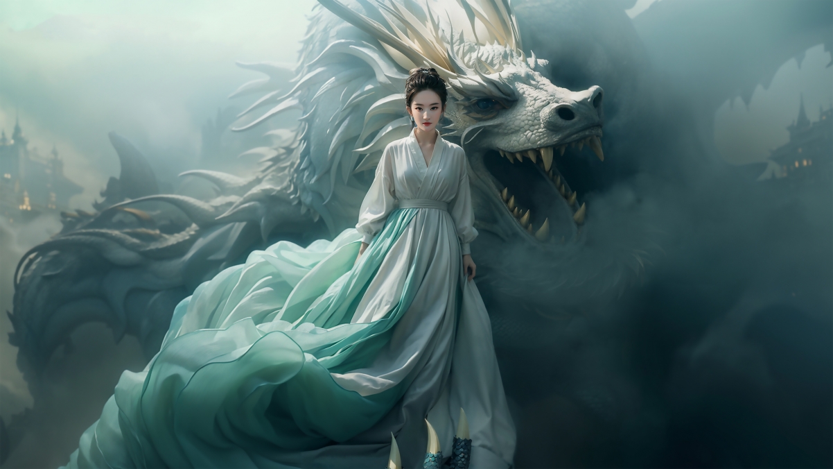 小龙女龙绘，绝美4K动漫壁纸，高清3840x2160桌面背景下载