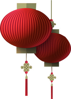 国庆手绘灯笼PNG，透明高清素材，电商节日设计必备