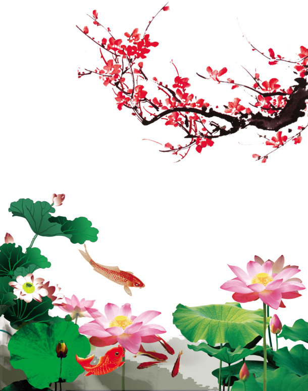 中国风高清PNG透明图片素材，PSD格式装饰元素，免费下载