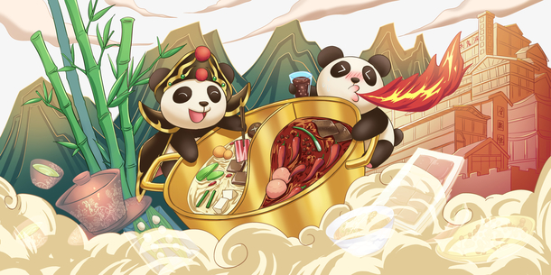 火锅手绘元素，高清PNG透明图，卡通手绘设计素材下载