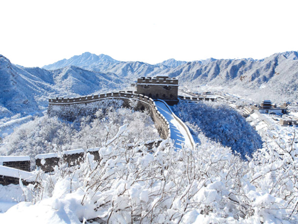 冬季居庸关长城美景，高清PNG透明背景摄影素材，免费下载