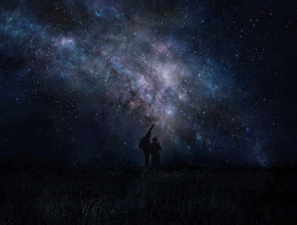 星空银河宇宙夜景高清PNG素材，透明背景，抽象梦幻设计元素下载