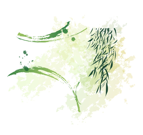 柳条PNG透明图，高清叶子漂浮元素，设计素材免费下载