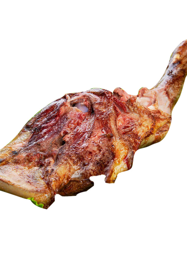 下载美味熟羊腿肉高清PNG透明图片，动物与动植物元素设计素材