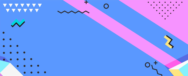 波普风几何扁平Banner，高清JPG电商素材，狂欢PSD设计免费下载