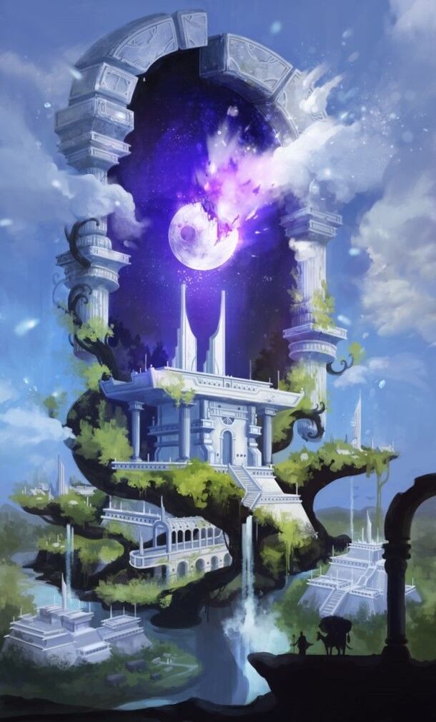 手绘拱门日光火球PNG素材，高清透明背景，卡通手绘图片设计元素下载