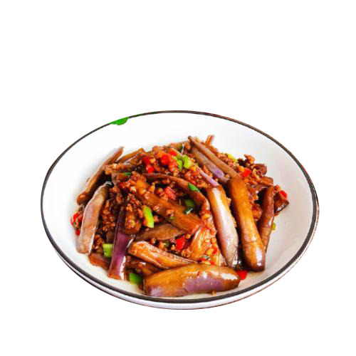 家常菜肉末茄子PNG透明图-免扣元素下载-高清设计素材