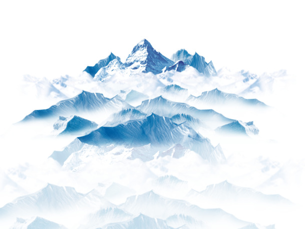 雪山冰山PNG透明图，高清装饰元素与PSD设计素材下载