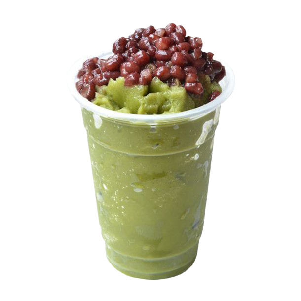 抹茶红豆冰沙PNG透明图，生活装饰元素，高清设计素材下载