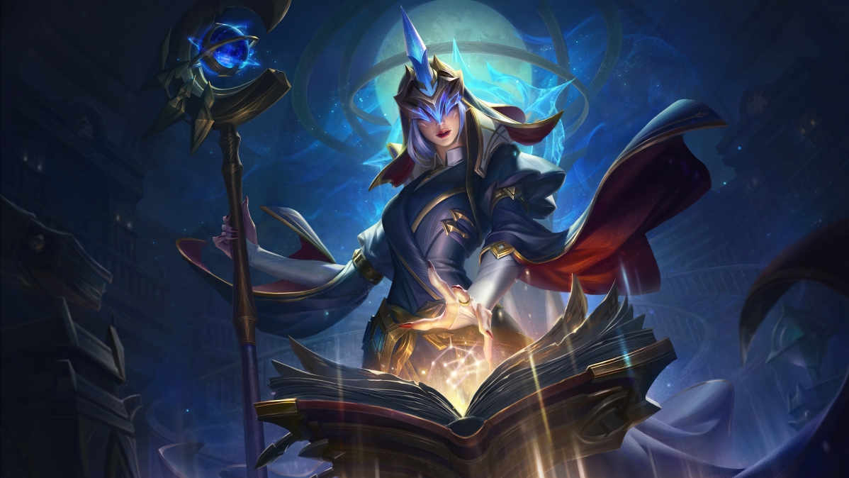 LOL星域学者索拉卡绝美壁纸，英雄联盟8K超清版，游戏图片大放送，7680x4320高清下载