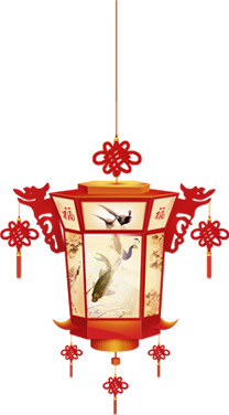 中国风花灯促销海报，高清PNG透明图片素材，淘宝创意装饰元素下载