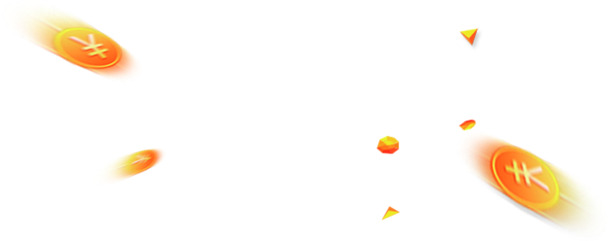 手绘创意金币PNG透明图，高清漂浮元素，设计素材下载