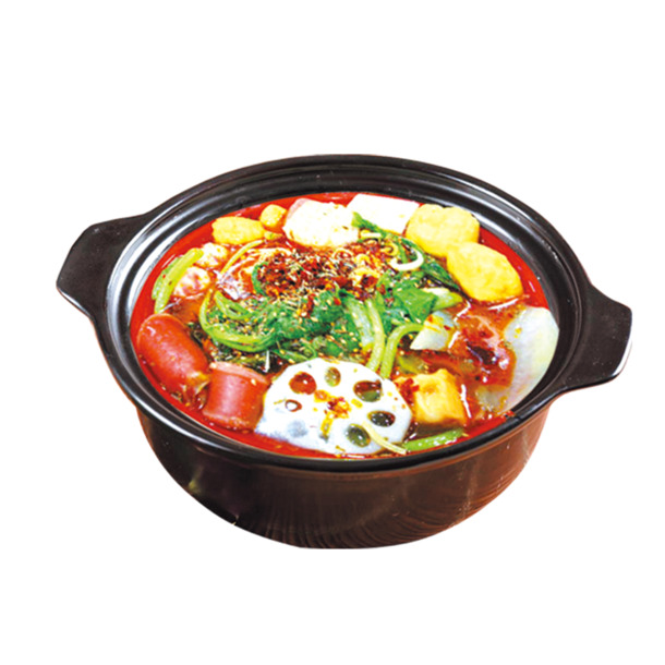 麻辣烫砂锅冒菜PNG透明图，高清装饰元素，生活用品设计素材下载