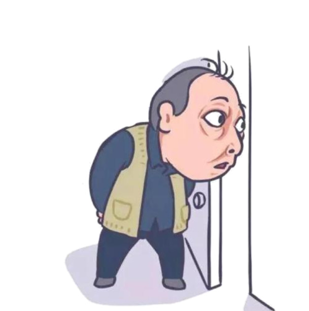 苏大强表情包，偷窥主题手绘卡通PNG透明高清图片，设计素材下载