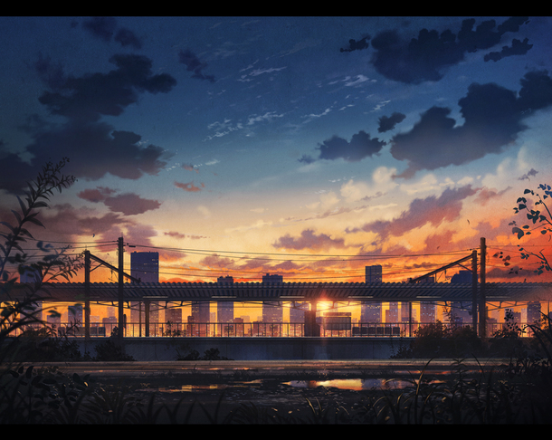 天空环境下的都市建筑，高清PNG透明背景卡通手绘图片设计素材下载