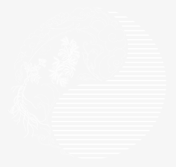 草药太极图案，高清PNG透明装饰花纹，设计素材免费下载