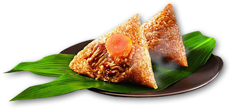蛋黄粽子美食高清PNG透明图，端午节节日元素设计素材下载