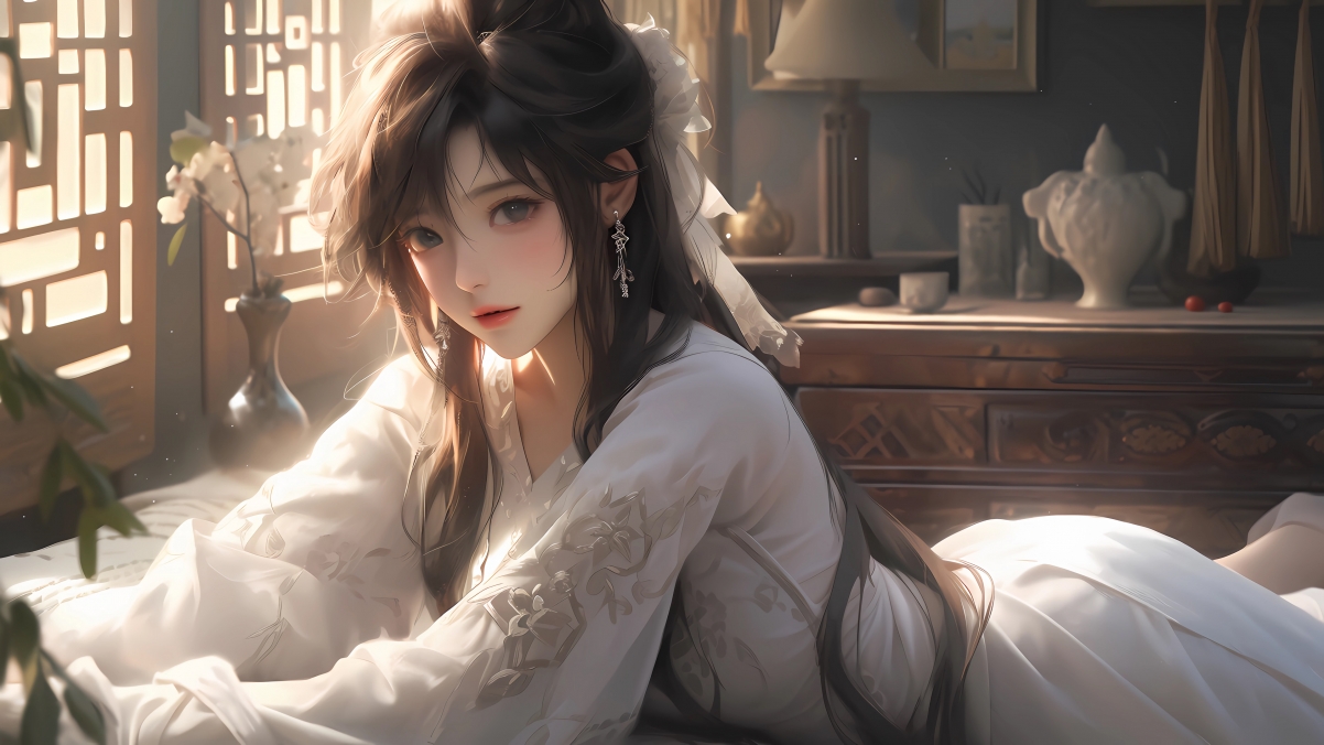 古风美女动漫4K超清壁纸，高清3840x2160分辨率，精美图片随心下载