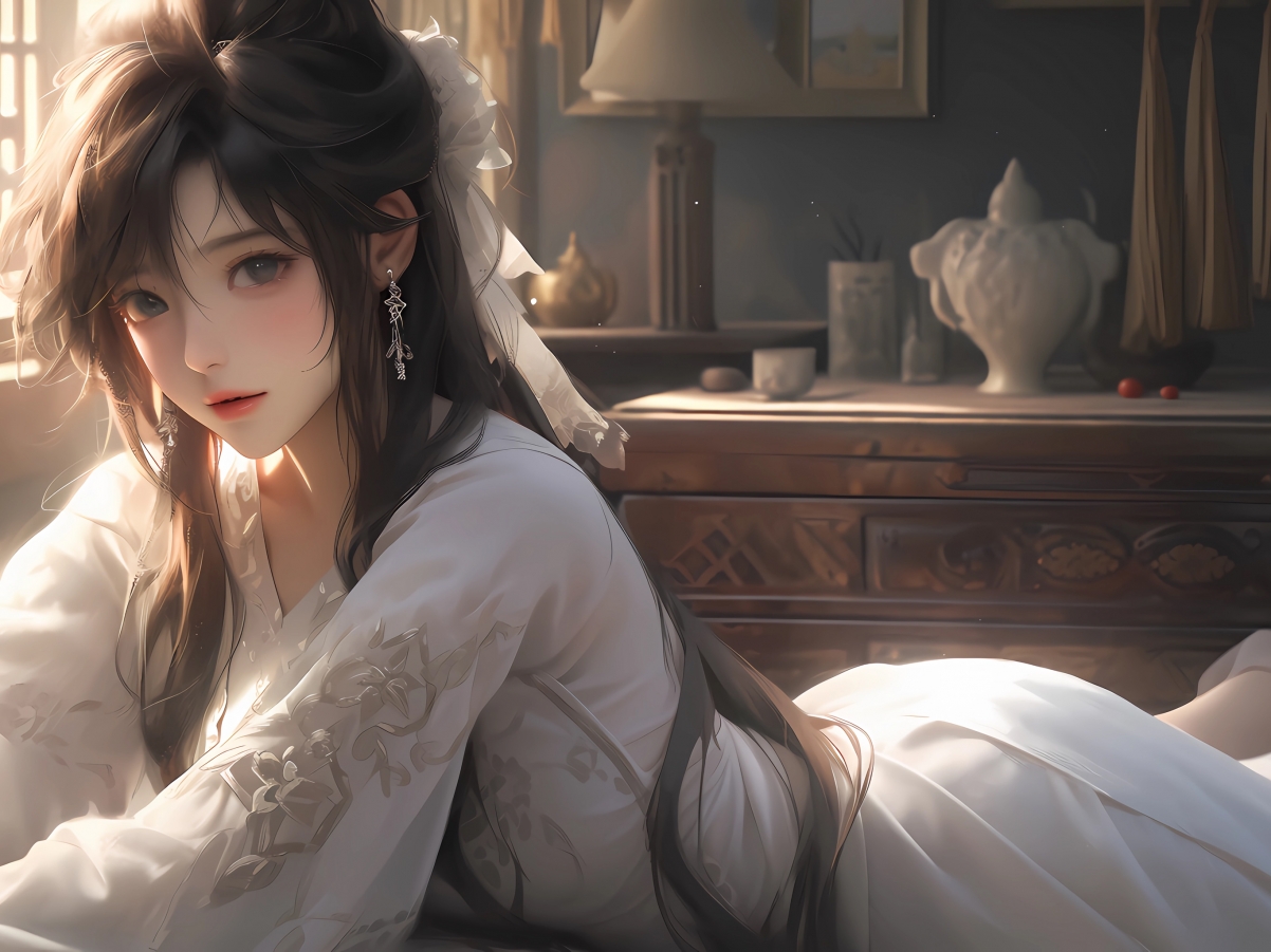 古风动漫美女平板壁纸，绝美高清2732x2048图片，一键下载！
