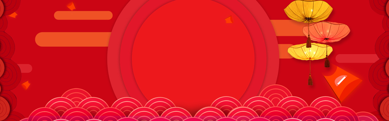 2018狗年春节海报，复古中国风红色喜庆JPG图片素材下载