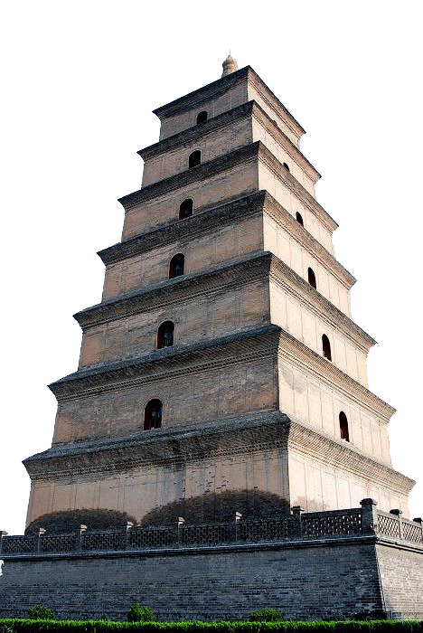 西安大雁塔景区PNG素材，高清透明免扣图片及其他设计元素下载
