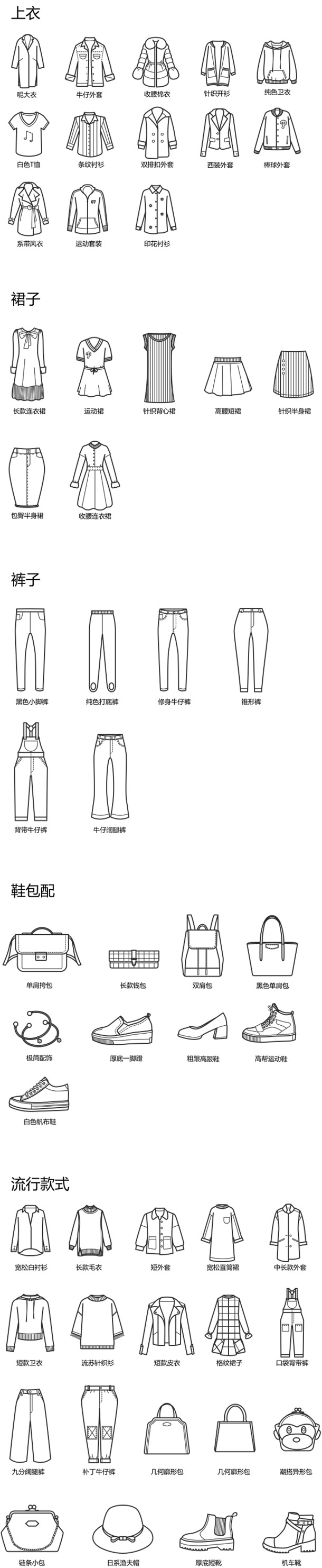 矢量服装图标，高清PNG透明图集，漂浮元素及创意素材免费下载
