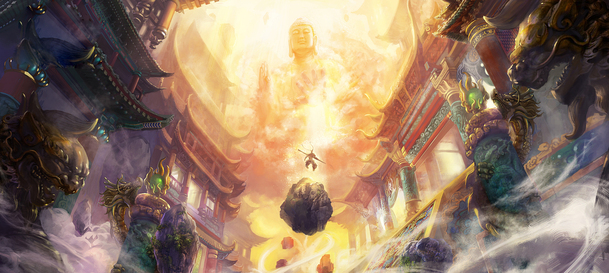 高清PNG透明背景，佛祖挑战挣脱元素，梦幻抽象设计素材下载