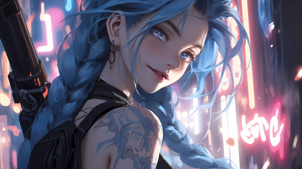 金克丝风采独特，精选4K高清动漫壁纸，3840x2160分辨率，个性美女美图任你下载