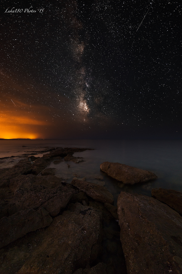 星空夕阳沙滩PNG透明背景，唯美高清图片素材下载