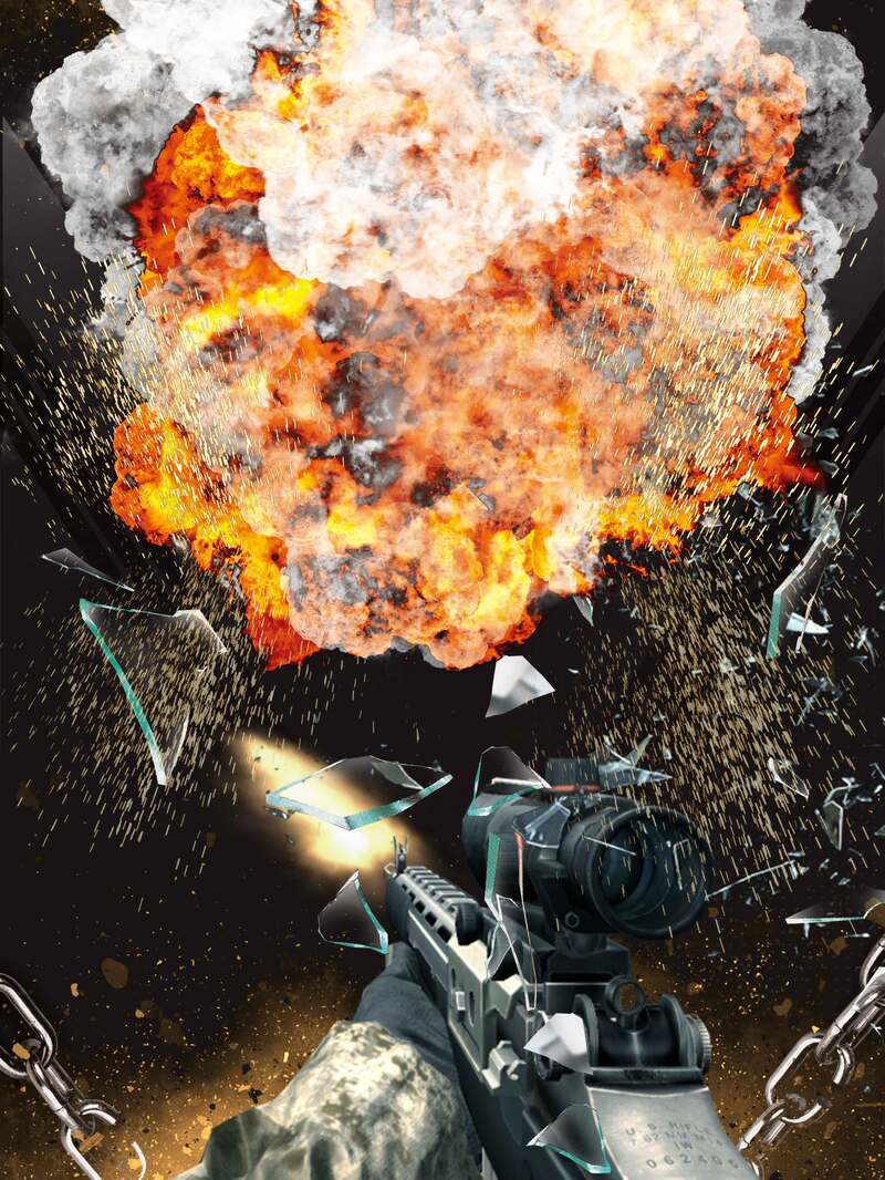 绝地求生炫酷竞技，爆炸高清JPG素材，电商狂欢PSD设计下载