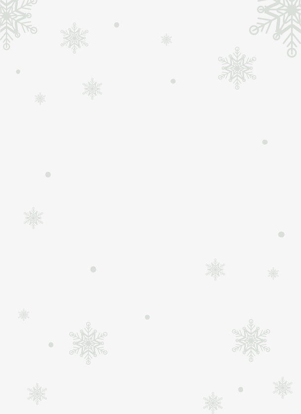 冬日雪花高清PNG透明素材，白色背景装饰花纹，免费下载