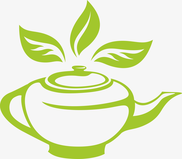 茶叶底纹PNG，手绘卡通茶叶，高清透明，设计素材免费下载