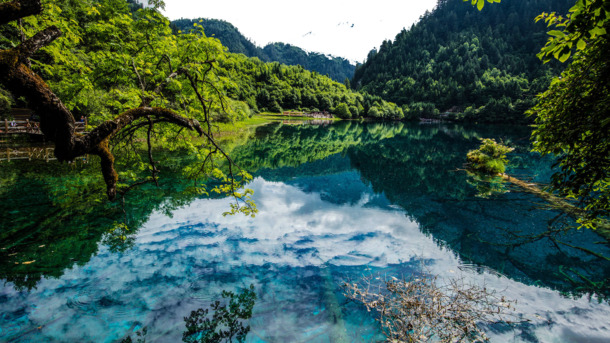 九寨沟风光精选，五高清PNG透明背景图片，摄影素材下载