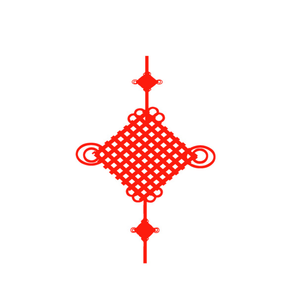 春节中国结PNG透明图，中国风设计素材高清下载