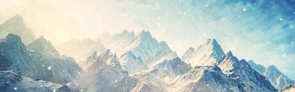 唯美雪景PNG透明背景，高清海报设计素材免费下载