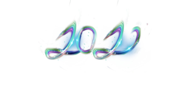 2021艺术字光效元素图，高清PNG透明+节日PSD素材下载
