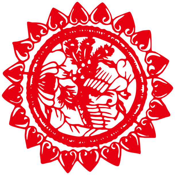 春节传统文化素材大放送，高清PNG剪纸图片，元旦元宵AI设计元素免费下载