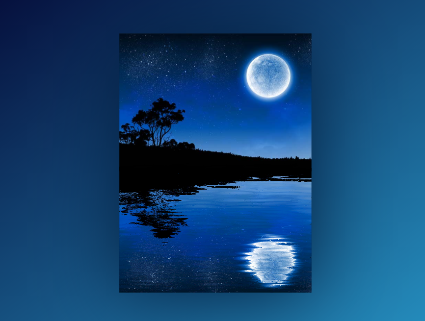 svg动画代码，精美湖水夜景特效素材