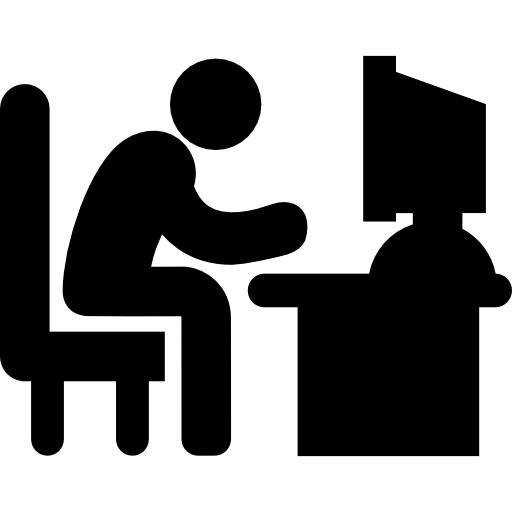 男士专用打字电脑桌图标，高清PNG透明免抠素材，一键下载设计元素