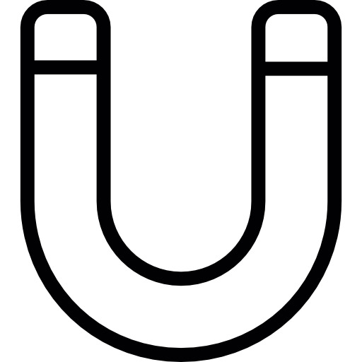 U形磁铁图标，PNG高清透明免抠素材，一键下载设计元素