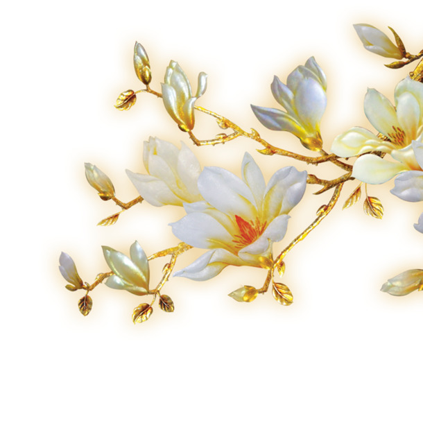 花枝PNG透明高清图，精美装饰花纹，设计素材一键下载