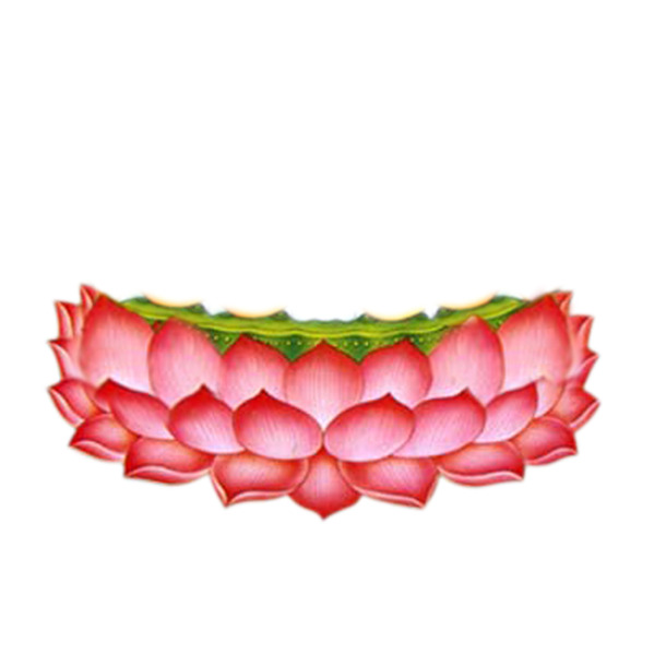 红色莲花底座PNG透明图，精美装饰图案，设计素材免费下载