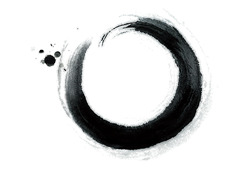 水墨圆圈背景PNG透明图，高清墨迹笔触，PSD设计素材免费下载