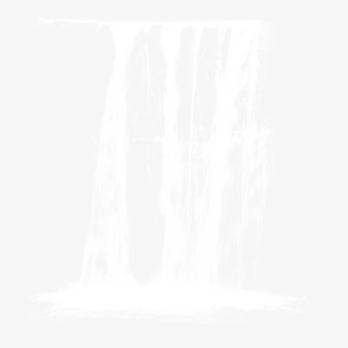 磅礴大气白色瀑布装饰图案，高清PNG透明底纹素材下载