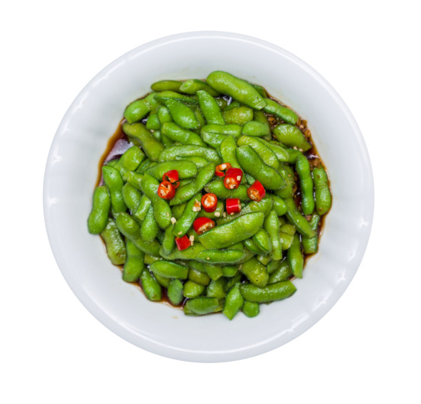 凉拌毛豆PNG透明图，生活装饰元素，设计素材下载