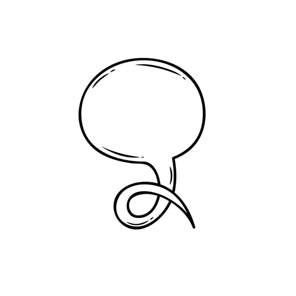 漫画对话框素材，简约黑白会话框，高清PNG透明图片，边框装饰元素，一键下载