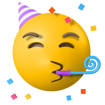 3D立体庆祝表情包，高清PNG透明图片及漂浮元素，一键下载创意素材