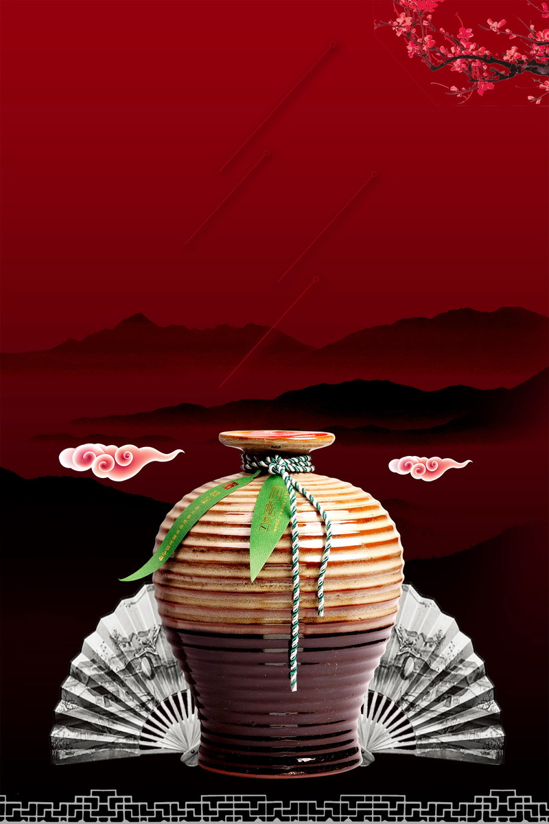 中国风陈年老窖美酒图片，复古高清JPG与PSD素材下载