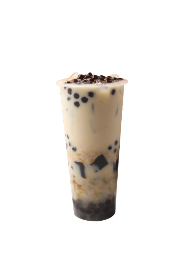 美味烧仙草高清PNG素材，透明免扣图片与多料设计元素下载