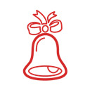 圣诞节铃铛PNG图标，高清透明图片，节日元素设计素材免费下载